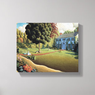 Toile Décoration surmante par Grant Wood