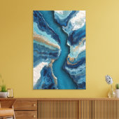 Toile Deep Blue Gold Vein Ocean Abstract (Insitu(Salon))