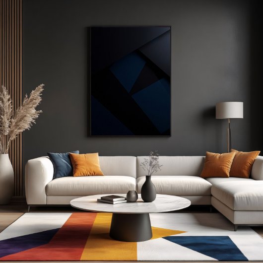 Toile Deep Night Geometry