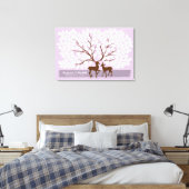 Toile Deer Heart Guest Book Canvas - 150 Signatures (Insitu(Chambre))