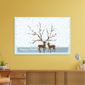 Toile Deer Heart Guest Book Canvas - 250 Espaces (Insitu(Salon))