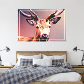 Toile Deer Small Poly Art Design (Insitu(Chambre))