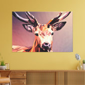Toile Deer Small Poly Art Design (Insitu(Salon))
