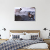 Toile Deer sur la formation de Rock (Insitu(Chambre))