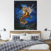 Toile Déesse Aqua sur Pegasus Unicorn Seahorse (Insitu(Chambre))