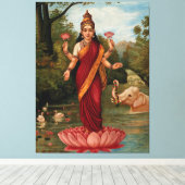 Toile Déesse de Lakshmi Fortune et prospérité (Insitu (Plancher de Bois))