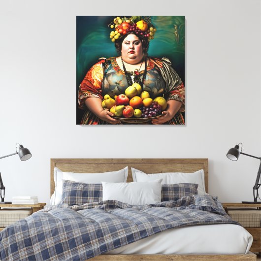 Toile "Déesse de l'overindulgence" Portrait coloré (Insitu(Chambre))