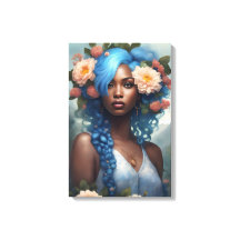 Déesse des fleurs bleues de Melanin