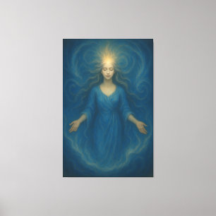 Toile Déesse océanique radiante – Éveil de l'esprit lumi