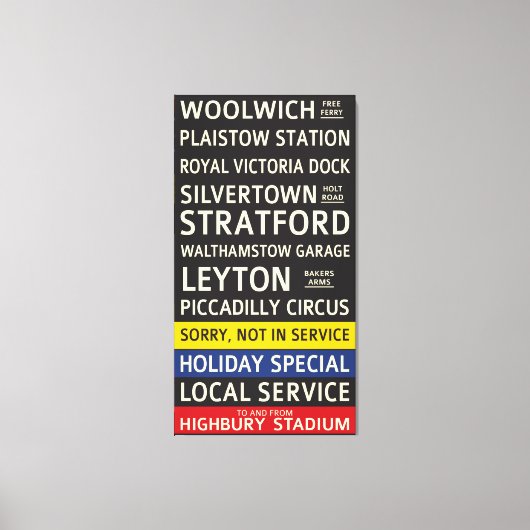 Toile Défilement de bus Arsenal FC (Recto)