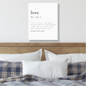Toile Définition d'amour personnalisée avec dictionnaire (Insitu(Chambre))
