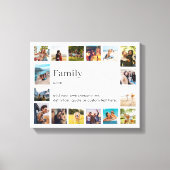 Toile Définition de famille Collage de photos personnali (Recto)