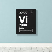 Toile Définition de la vision | Affiche motivationnelle (Insitu (Plancher de Bois))