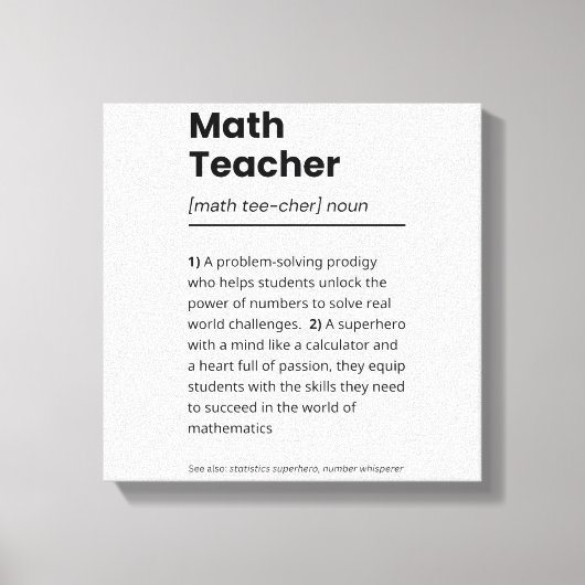 Toile Définition de l'enseignant en mathématiques, Appré (Recto)
