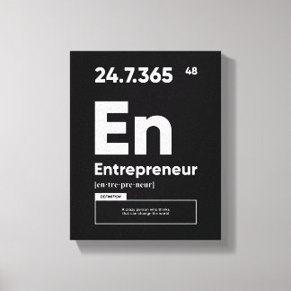 Toile Définition de l'entrepreneur | Affiche motivationn
