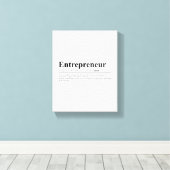Toile Définition de l'entrepreneur | Devis motivationnel (Insitu (Plancher de Bois))
