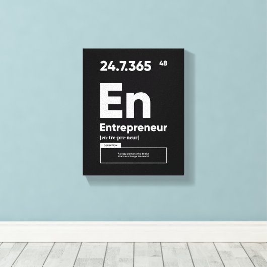 Toile Définition de l'entrepreneur | OEuvre murale motiv (Insitu (Plancher de Bois))