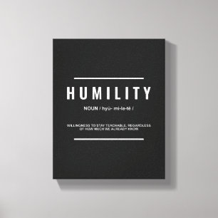 Toile Définition de l'humilité Citation inspirée OEuvre