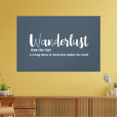 Toile Définition de wanderlust blanc gris bleu couleur (Insitu(Salon))