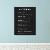 Toile Définition du succès | Citation motivationnelle (Insitu (Plancher de Bois))