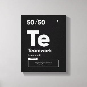 Toile Définition du travail d'équipe Affiche motivatio