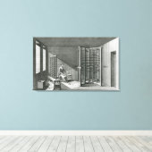 Toile Déformer les fils de soie, illustration Encylopedi (Insitu (Plancher de Bois))