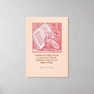 Toile Dehors d'un chien - Devis de Groucho Marx