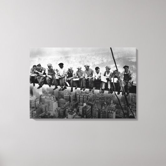 Toile Déjeuner au sommet d'un gratte-ciel 1932 NYC (Recto)