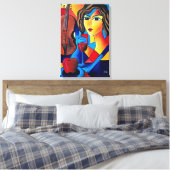 Toile Déjeuner avec des Couleurs (Insitu(Chambre))