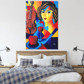 Toile Déjeuner avec des Couleurs (Insitu(Chambre))