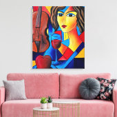 Toile Déjeuner avec des Couleurs (Insitu(Salon))