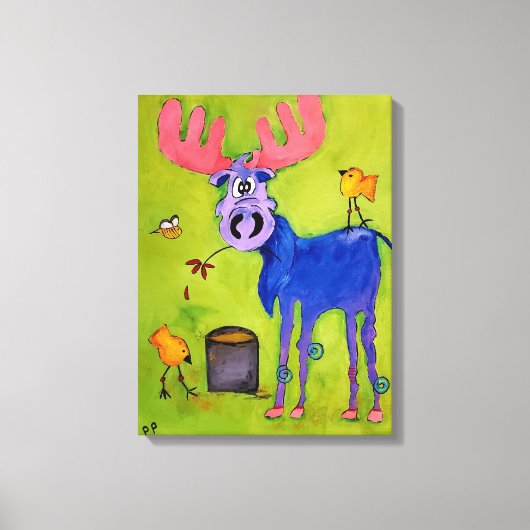 Toile Déjeuner Blue Moose (Recto)