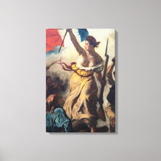 Toile Delacroix - La Liberté guidant le peuple Gros plan (Recto)