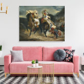 Toile Delacroix Le combat des Giaour et Hassan (Insitu(Salon))