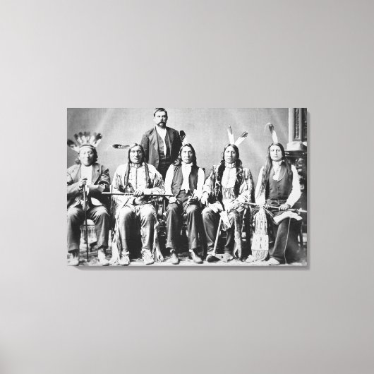 Toile Délégation des chefs sioux, dirigée par Red Cloud  (Recto)