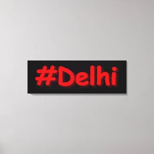 Toile "#Delhi" Joli Design. Commandez dès maintenant  (Recto)
