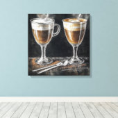 Toile Délicieuses Boissons De Café (Insitu (Plancher de Bois))