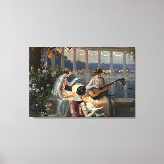 Toile Delphin Enjolras' Les Musiciennes sur la Terrasse (Recto)