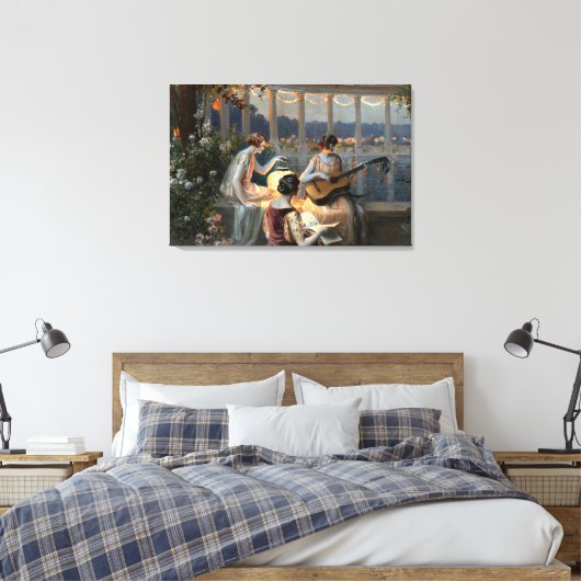 Toile Delphin Enjolras' Les Musiciennes sur la Terrasse (Insitu(Chambre))