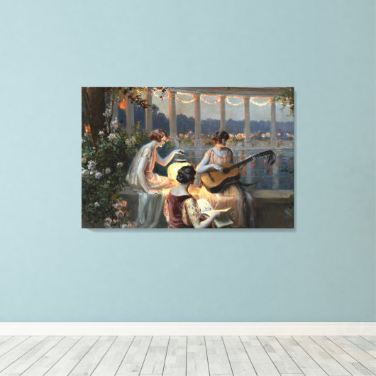 Toile Delphin Enjolras' Les Musiciennes sur la Terrasse (Insitu (Plancher de Bois))