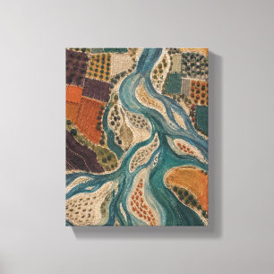 Toile Delta de rivière cousu Abstrait de textile moder