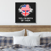 Toile Demi-Américain Moitié Anglais USA Angleterre Drape (Insitu(Chambre))