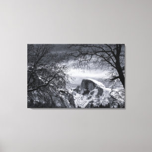 Toile Demi de dôme en vallée de l'hiver   Yosemite
