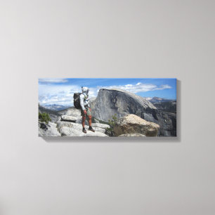Toile Demi-dôme et randonneur de North Dome - Yosemite