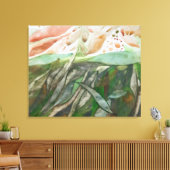 Toile Demi-verdure et demi-couleur feuillage botanique (Insitu(Salon))