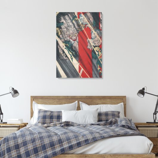 Toile Demon japonais Ukiyo-e Yokai Ibaraki par Yoshitosh (Insitu(Chambre))