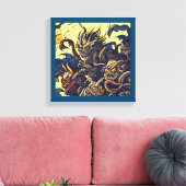 Toile Démons de fantasy - Gravure sur bois 4 (Insitu(Salon))
