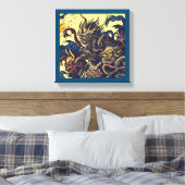 Toile Démons de fantasy - Gravure sur bois 4 (Insitu(Chambre))