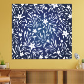 Toile Denim Blooms : Floral Pattern Arrière - plan (Insitu(Salon))