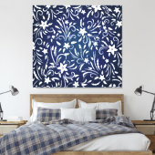 Toile Denim Blooms : Floral Pattern Arrière - plan (Insitu(Chambre))